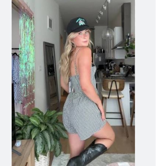 Princess Polly Trynia Gingham Cotton Romper New! - Picture 3 of 13